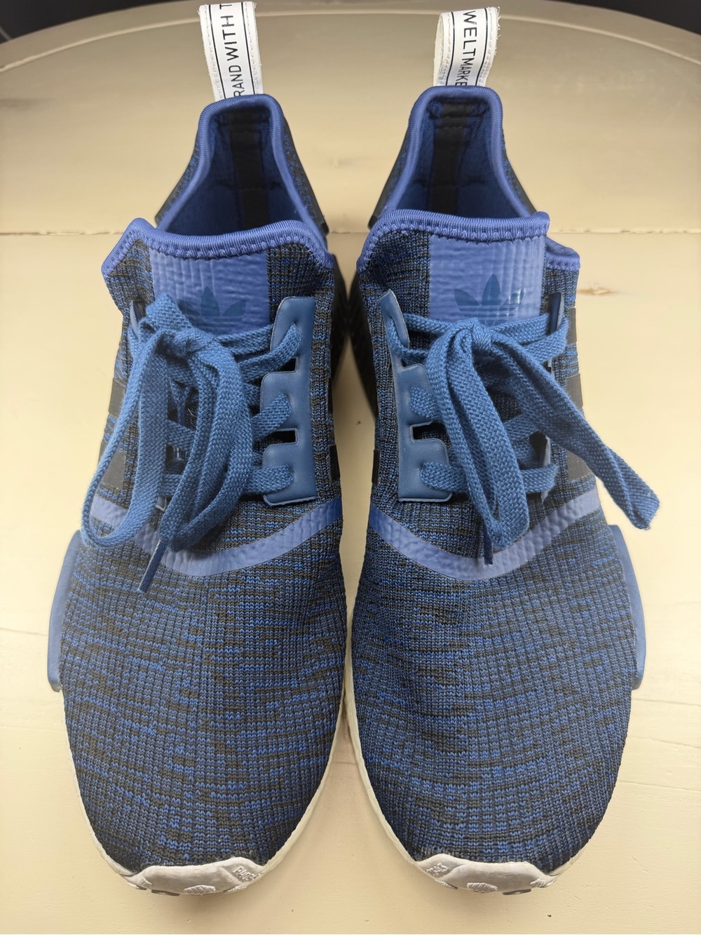 adidas Men’s Navy and Royal Blue Knit Sneakers. Size 14. Excellent condition